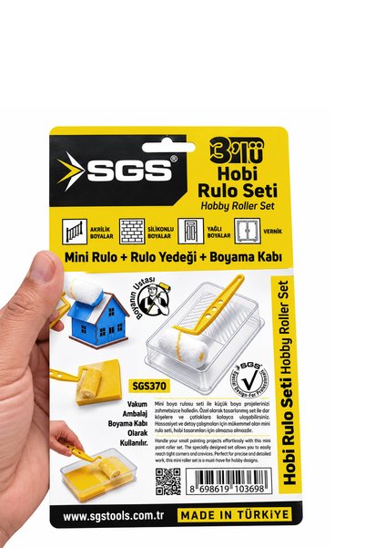 SGS ÇOCUKLAR İÇİN 3'LÜ HOBİ RULO BOYAMA SETİ