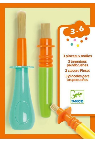 djeco Έξυπνα Πινέλα Ζωγραφικής Σετ 3 τεμαχίων_09007