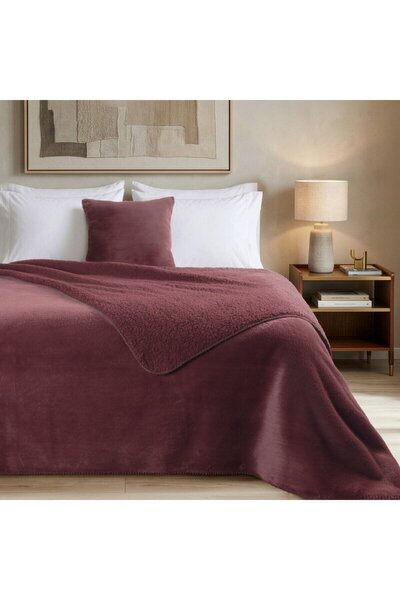 Eurofirany Cuvertura de pat, Eurofirany, Nina, bordo, 170 x 210 cm, cu textur...