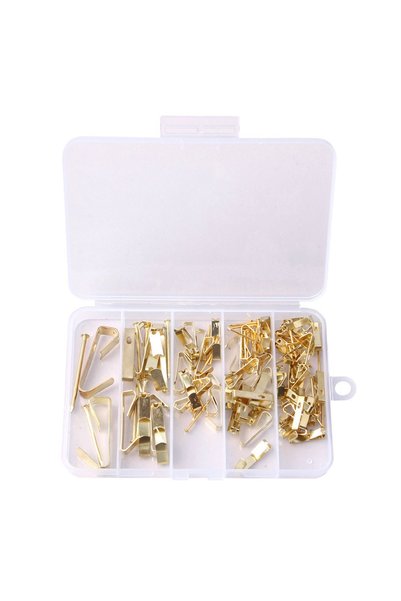Noonedibs Kit 120 carlige agatat tablouri, rame rezistente oglinda ceas peret...