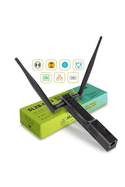 SMLIGHT Adaptor WiFi USB SLZB-MR2 Zigbee cu fir Ethernet PoE LAN, CC2674P10