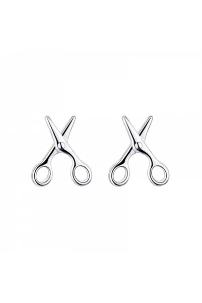 OEM "Scissors of Elegance" earrings plated with S925 silver