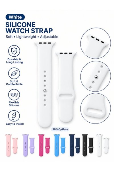 Generic Brand Silicone Replacement Watch Band Compatible with Apple Watch Siz...