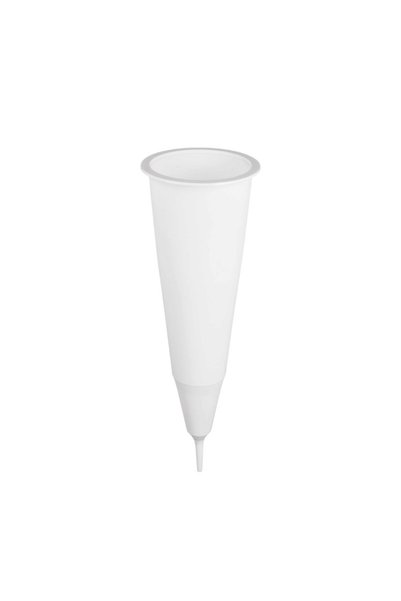 OEM Vaza din plastic pentru cimitir de infipt, alba, 12x42 cm, 1.5 litri