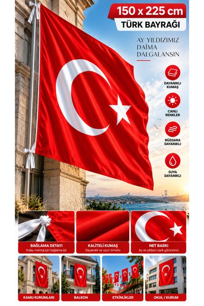 Türk Bayrağı 150x225 cm