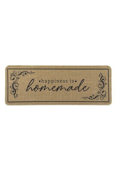 OEM Covor de bucătărie bej 120x45cm  "Fericirea este făcută în casă "