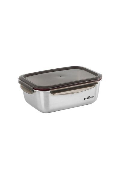 Cuitisan Rectangular food storage container, stainless steel, 3600ml, "Flora" -