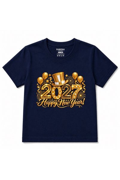 Rabona Fashion La mulți ani 2027 – Tricou pentru copii cu grafică cu artifici...