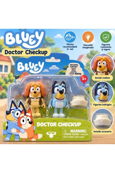 bluey Set Figurine Doctor și Sătușul de Examinare
