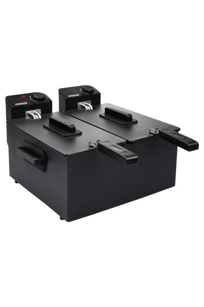 PRİNCESS Фритюрник с две отделения, 6 л, 2 x 1800 W, черен цвят - марка