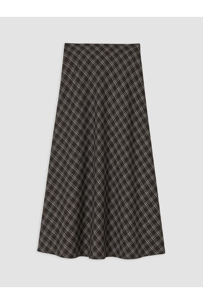 LC Waikiki Özmarka New Season Brown Flared Skirt with Zipper at the Waist and...