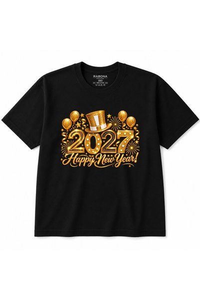Rabona Fashion Καλή Χρονιά 2027 – Χρυσά Αστραφτερά Πυροτεχνήματα, Μπαλόνια Πά...