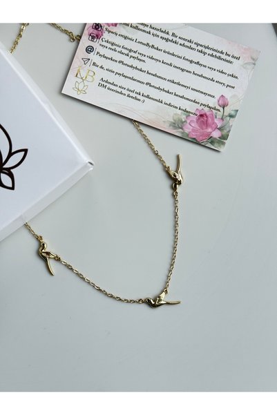 lotusbybuket قلادة من الفولاذ على شكل طائر