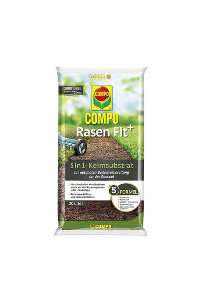 Compo Substrat regenerare gazon Rasen Fit+ 5in1, 20 L, sol imbunatatit, germi...