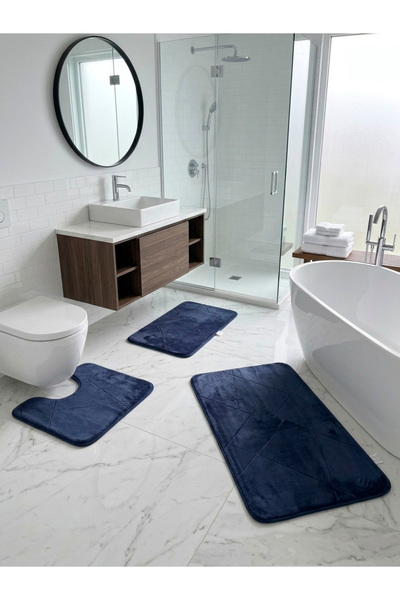 Neptün emboss Set Covorașe de Baie 3 Piese (50x80 cm, 50x40 cm, 60x40 cm), Pu...