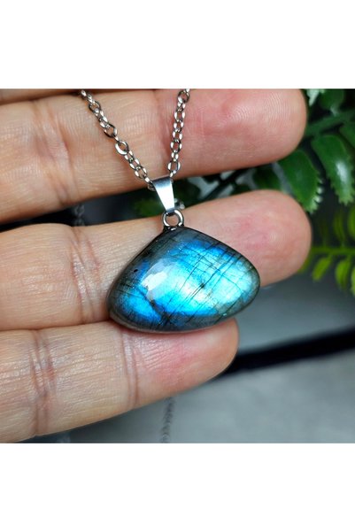 Singincraft Labrodit Natural Stone Necklace - 12 - Stone of Change and Transf...