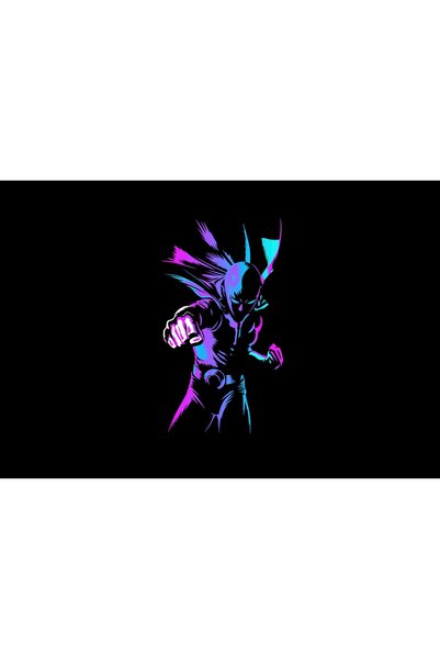OEM Αφίσα Σαϊτάμα One Punch Man Νέον Oled 8k, 61x90 εκ., poster9577