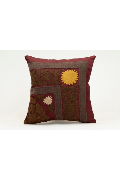 Kilim Whole Sale غطاء وسادة مصنوع من قماش سوزاني الأوزبكي، مقاس 40×40 سم
