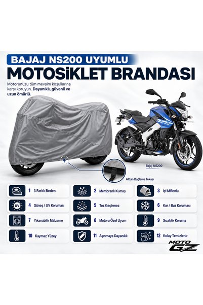Generic Brand Bajaj Pulsar Ns200 Compatible High Quality Motorcycle Tarpaulin...