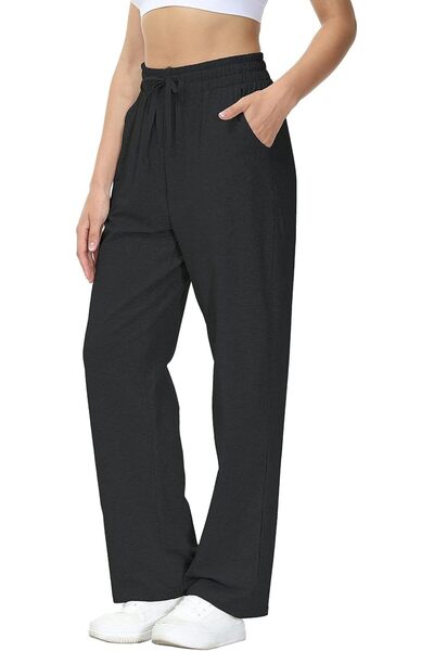 OtherMax Pantaloni de Trening Femei din Bumbac Pantaloni Jogger Negri Mărimea S
