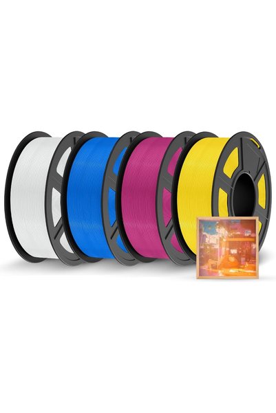 JAYO CMYK PLA Filament 1.75 mm 4.4 kg Bundle, PLA 3D Printer Filament Bundle,...