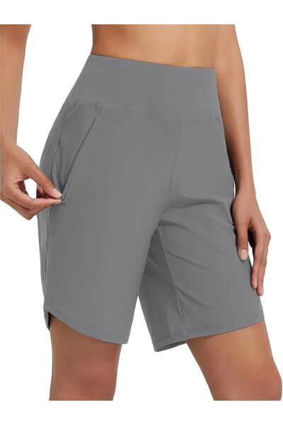 OtherMax Pantaloni Scurți de Baie Damă Sport cu Uscare Rapidă Gri XXL