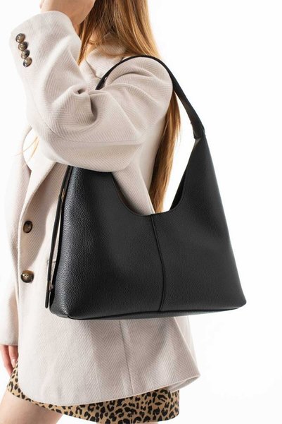 WİKİDAYS.S MODA TRENDİ حقيبة كتف MOON3456 باللون الأسود