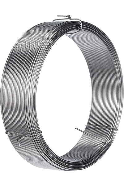 Merriway BH00325 Galvanised Coated Garden Wire, 1.25mm Metres (162.5ft) 16 Ga...