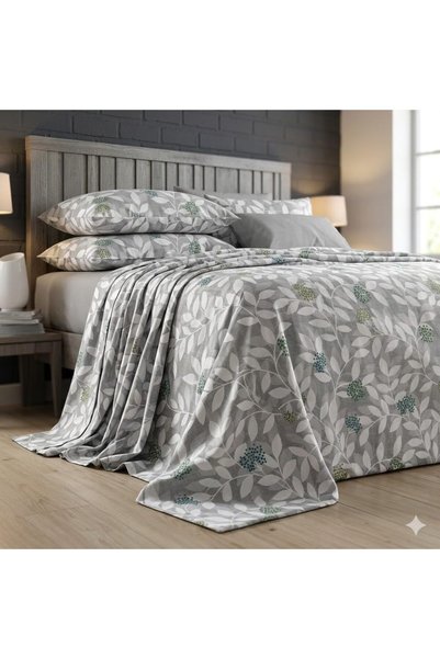 Generic 3 Pieces Flat Bedsheet Set with Floral Pattern King Size Bed Pillow C...