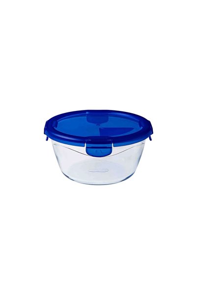 Pyrex Round food container, with airtight lid, heat-resistant glass, 15cm/0.7L -