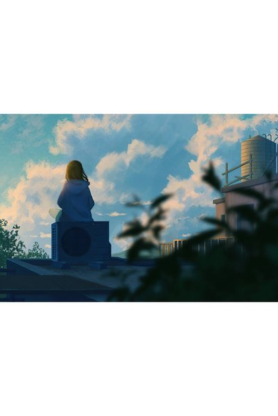 OEM Poster Alone At The Roof, 61x90 cm, poster10617