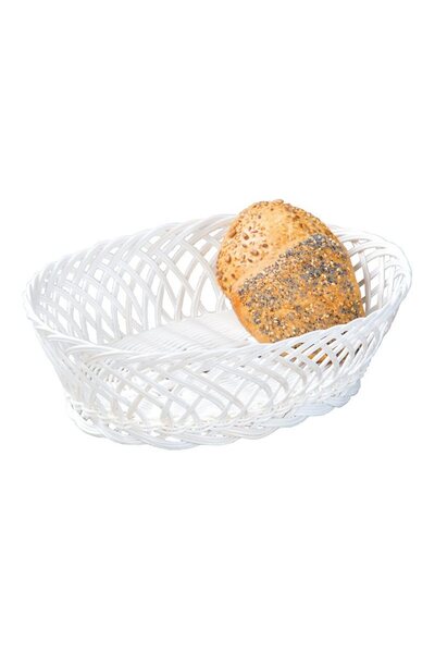 Kesper Oval bread basket, 31 x 23.5 cm, plastic, White -