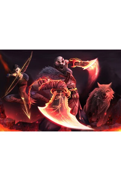 OEM Poster God Of War Tată și Fiu Bătălia Finală, 61x90 cm, poster10175