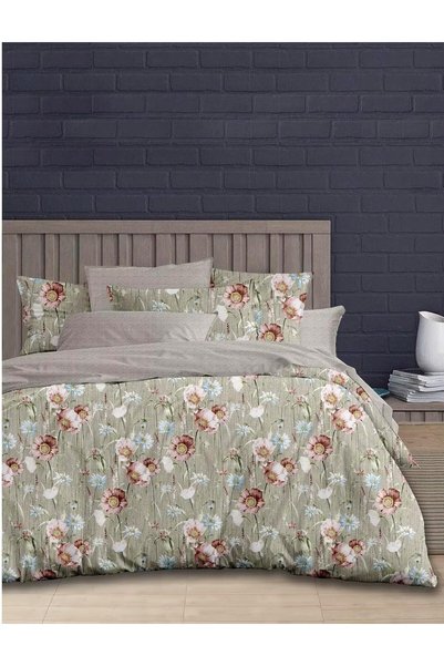 Generic 3 Pieces Flat Bedsheet Set with Floral Pattern King Size Bed Pillow C...