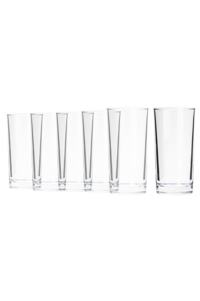 Borgonovo Set of 6 drinking glasses 250 ml, glass -