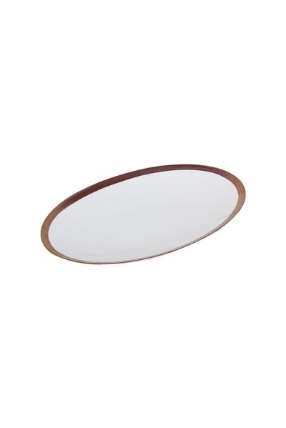 Porland Copper Line oval platter 30 x 20 cm -