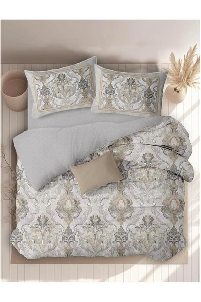 Generic 3 Pieces Flat Bedsheet Set with Floral Pattern King Size Bed Pillow C...