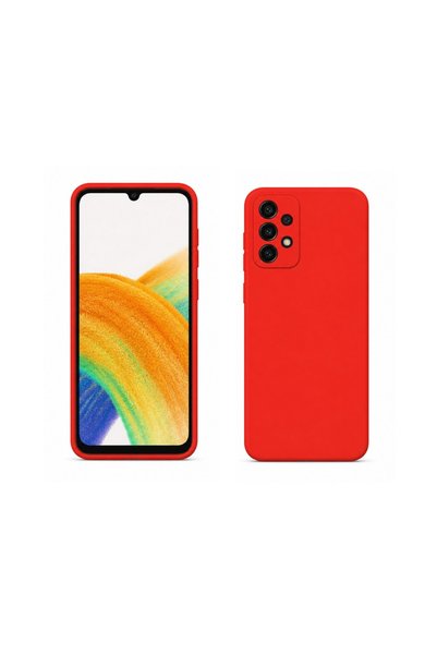 OEM Husă Samsung Galaxy A33 5G Liquid Silicone, Protecție Antișoc, Roșu