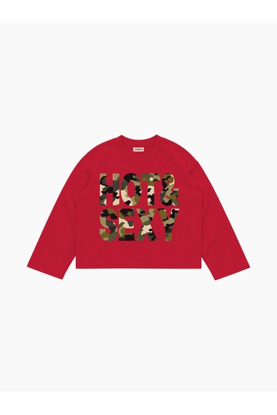 lethestudios Hot & Sexy Camo Uzun Kollu T-Shirt
