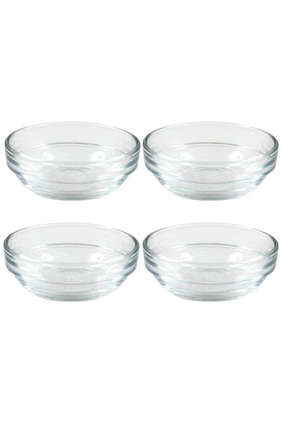Duralex Set of 4 bowls, made from glass, 7.5 cm / 70ml, "Lys" range -