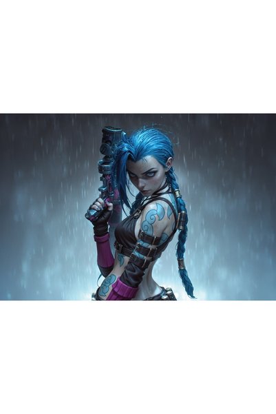 OEM Постер Джинкс, икона от League of Legends, 61x90 см, poster9840