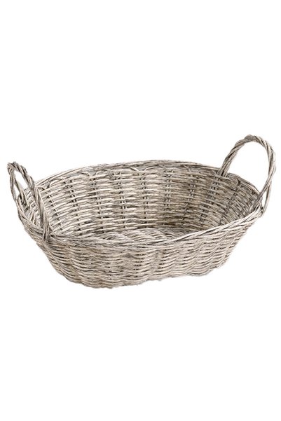 Kesper Oval bread basket, plastic, 29 x 18 cm, Grey -