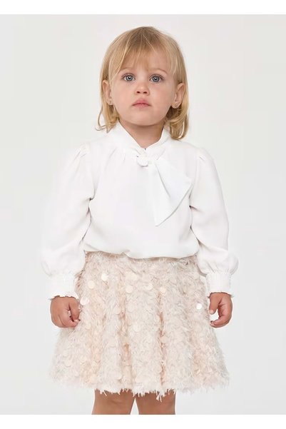 Abel & Lula Girl's Long Sleeve Blouse White