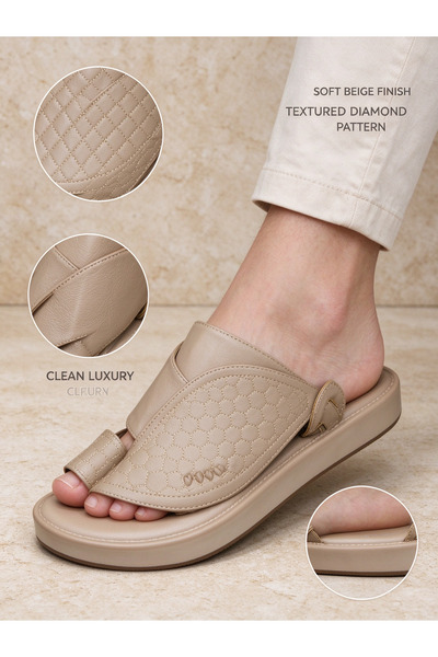 Huanhuan Shoe صندل رجالي على الطراز الشرق أوسطي، تصميم عصري فريد مع تطريز، جل...