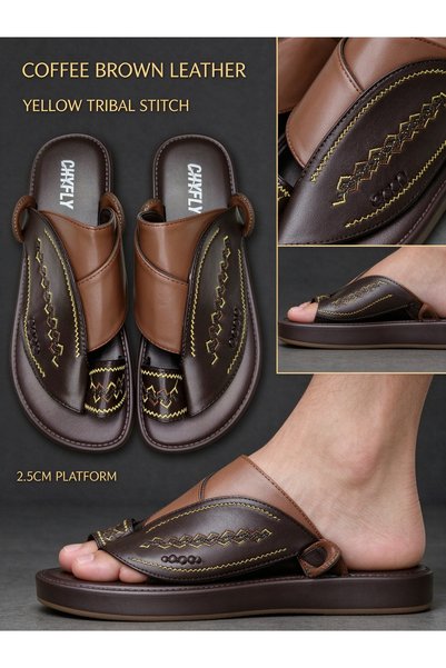 Huanhuan Shoe شباشب رجالية مطرزة بحلقة عند الأصابع، مصنوعة بحرفية عالية في ال...