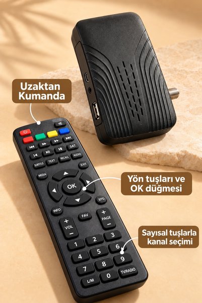 EkoAlışverişDünyam HDMI Kablolu ve Adaptörlü HD Uydu Alıcısı