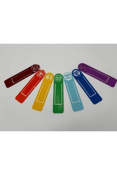 Bezos 3D-Printed Chakra-Themed Bookmark Set: Colorful Decorative Bookmarks