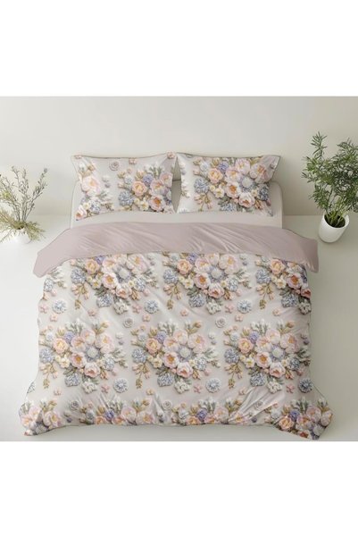 Generic Luxury King Size Bedding Set 3-Piece | Digital Floral Bedsheet | Wrin...