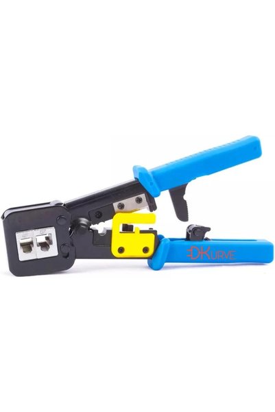 DKURVE Divine RJ12/RJ45 All-in-1 Crimper for Pass-Through/EZ Connectors CAT3/...