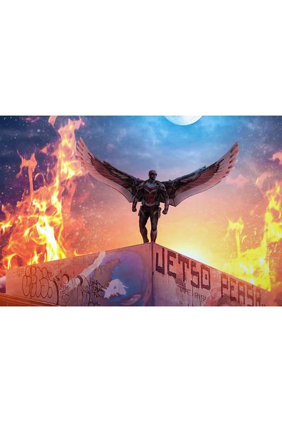 OEM Постер Телевизионен сериал Соколът и Зимният войник 5k, 61x90 см, poster1...